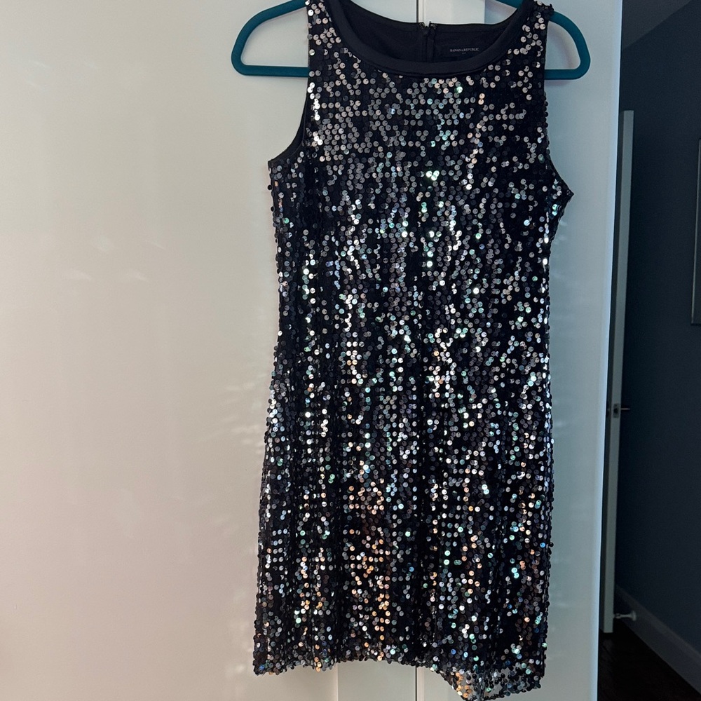 Banana Republic Black Sequin party dress